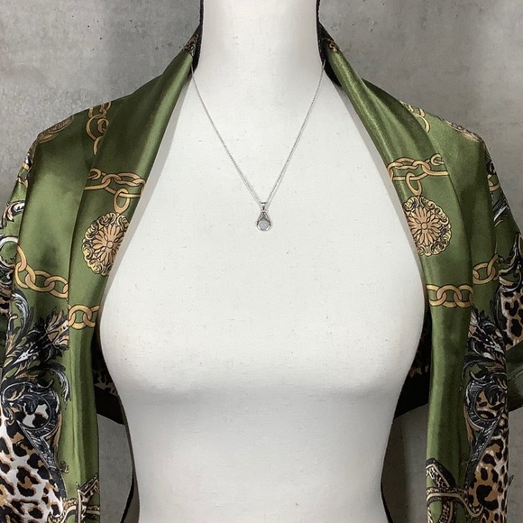 🌸 MOONSTONE NECKLACE NATURAL TEARDROP BOHO CHIC REAL CHAIN BOHEMIAN PENDANT - Picture 4 of 15